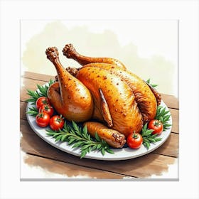 Thanksgiving Turkey Canvas Print