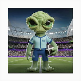 Alien Footballer III Canvas Print