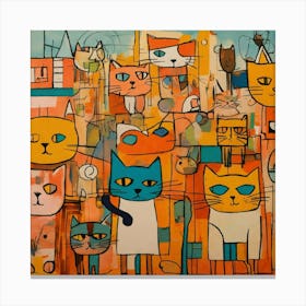 Cats In The City Canvas Print