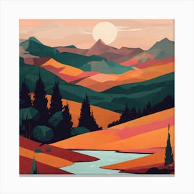 Landscape Painting 8 Canvas Print