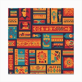 Aztec Seamless Pattern Canvas Print