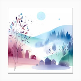 Watercolor Landscape 19 Canvas Print