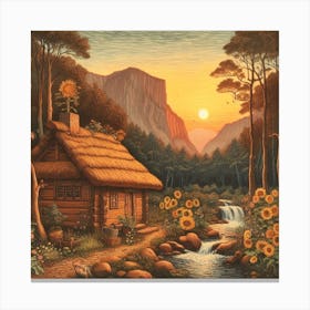 Yosemite Cabin Canvas Print