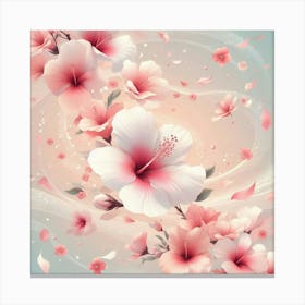 Hibiscus Flower Wallpaper Canvas Print