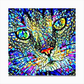 Cat face painting Canvas Print