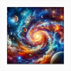 Galaxy In Space 11 Canvas Print