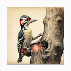 Woodpecker 4 Canvas Print