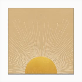 Golden Sunrise Minimalist Radiance (4) Canvas Print