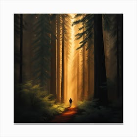 Path In The Woods Canvas Print