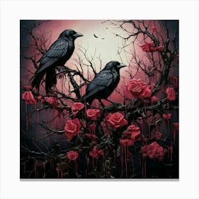 Crows In The Tree Canvas Print