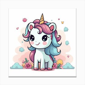 Cute Unicorn 407 Canvas Print