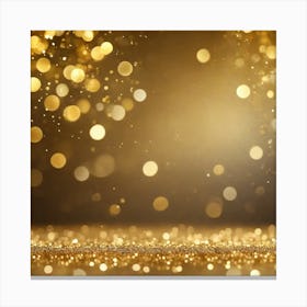 Create A Beautiful Gold And Silver Colored Bokeh Background 440692458 Canvas Print