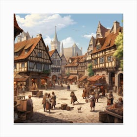 Medieval Town 3 Canvas Print