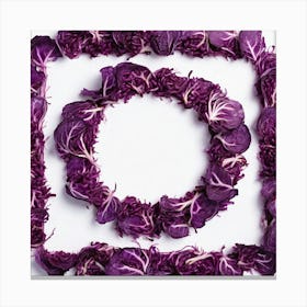 Purple Cabbage Frame 3 Canvas Print