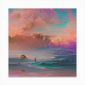 Whimsical ocean Canvas Print