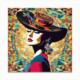 Woman In A Hat 18 Canvas Print