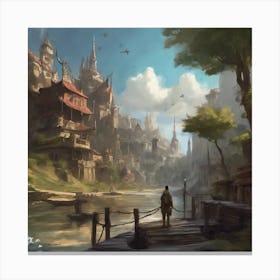 Fantasy City 96 Canvas Print