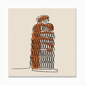 Leaning Tower Of Pisa Canvas Print