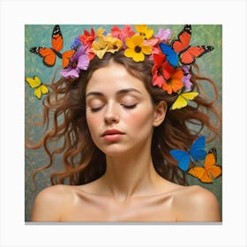 Whimsical Serenity A Portrait Of Nature And Grace (15) Canvas Print