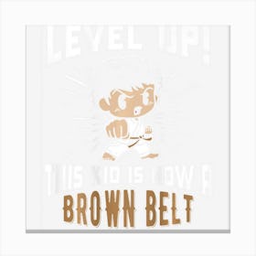 Kids Karate Uniform Brown Belt Award Gifts Canvas Print