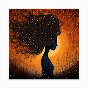 Hair In The Wind 1 Canvas Print