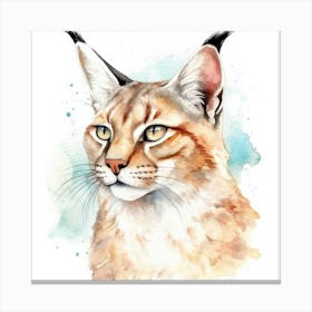 Island Lynx Cat Portrait Canvas Print