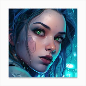 Girl With Green Eyes Canvas Print