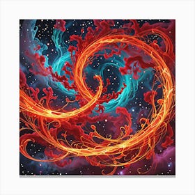 Fire Spiral Canvas Print