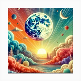 Planet In Space Canvas Print