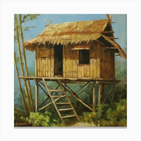 Hut In The Jungle 1 Canvas Print