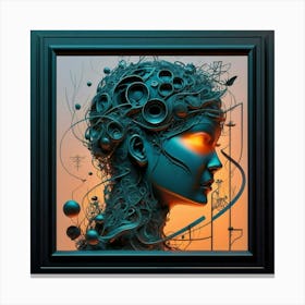 Cyborg Woman Canvas Print