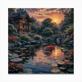 Koi Pond Canvas Print