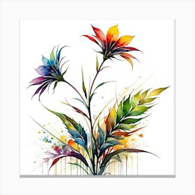 Watercolor Flowers Canvas Print