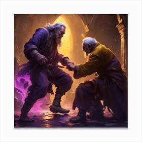 Two Old Men Canvas Print