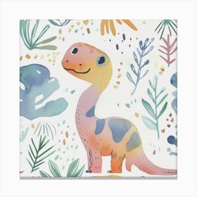 Cute Corythosaurus Dinosaur Watercolour Style  2 Canvas Print