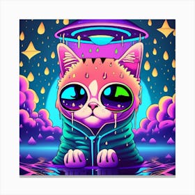 Ufo Cat Canvas Print