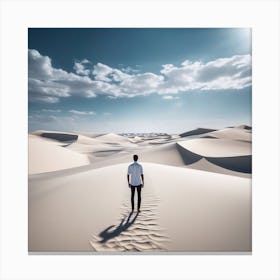 Man In The Desert 84 Canvas Print