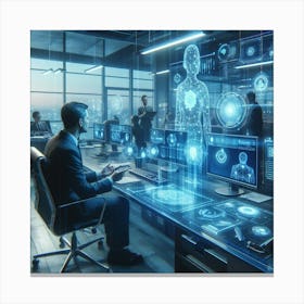 Futuristic Office 3 Canvas Print