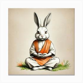 Meditating Rabbit 1 Canvas Print