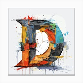 Letter D 1 Canvas Print