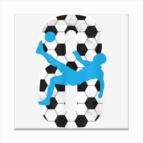 Funny 8th Soccer Birthday Sports Canvas Print