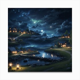 Dreamshaper V7 It Is The Beautiful Night Sky With All These Br 0 Canvas Print