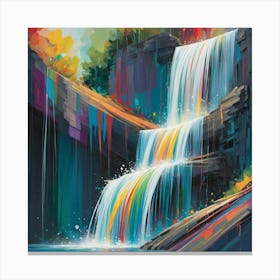 Rainbow Waterfall Canvas Print Canvas Print