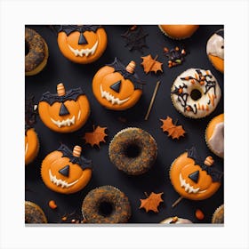 Halloween Doughnuts Canvas Print