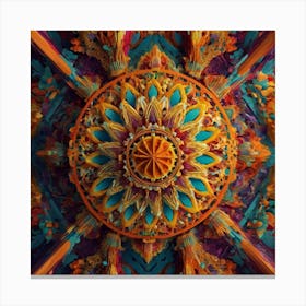 Psychedelic Mandala Paintings Art Print Canvas Print