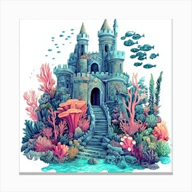 Underwater Castle 1 Canvas Print