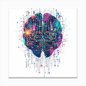 Digital Brain Canvas Print Canvas Print