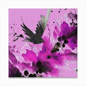 Ink Bird Pastel Pink 1 Canvas Print