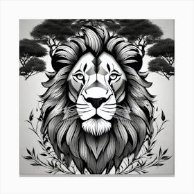 Lion Head 16 Canvas Print