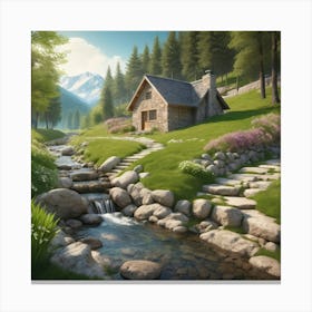 House In The Mountains 11 Canvas Print